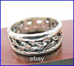 James Avery Rare Eternity Leaves Band Ring in JA Box/Pouch. 925 Retired