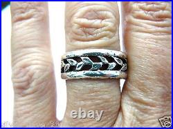 James Avery Rare Eternity Leaves Band Ring in JA Box/Pouch. 925 Retired