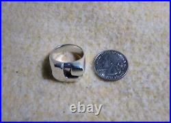 James Avery Rare Retired 925 Sterling Silver Hebrew Heavy Ring Size 11.0