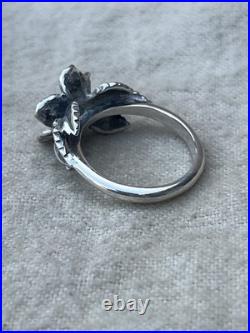 James Avery Rare Retired Christmas Flower 3d Ring Sterling 6.5