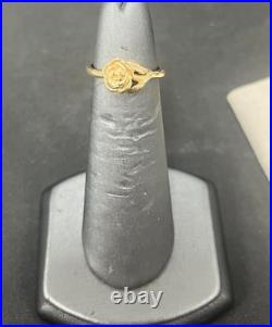 James Avery Rare Retired Rose 14kt gold ring size 5