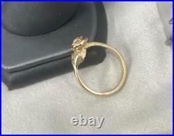 James Avery Rare Retired Rose 14kt gold ring size 5