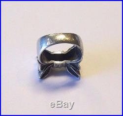 James Avery Rare Retired Sterling Bow Ring Box Cloth COA Size 7 1/2