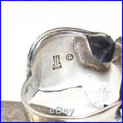 James Avery Rare Retired Sterling Silver English Saddle Ring Size 6.5 LQ60-G