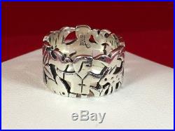 James Avery Rare Retired Sterling Silver Francis of Assisi Ring Size 6