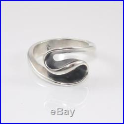 James Avery Rare Retired Sterling Silver Modernist Swirl Ring Size 10