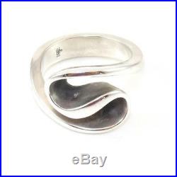 James Avery Rare Retired Sterling Silver Modernist Swirl Ring Size 8