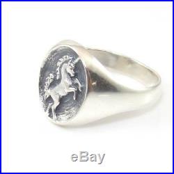 James Avery Rare Retired Sterling Silver Unicorn Ring Size 7.25