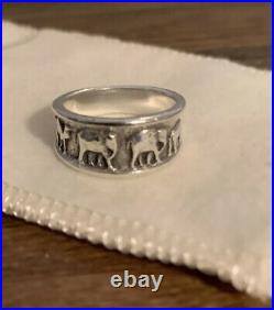 James Avery Rare Sterling Silver Elephant Camel Animal Ring Size 6
