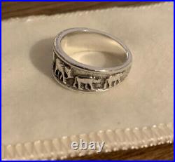 James Avery Rare Sterling Silver Elephant Camel Animal Ring Size 6