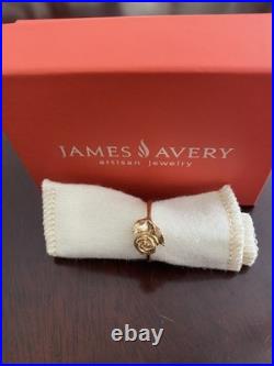 James Avery Rare Vintage Rose Ring Yellow Gold 14k