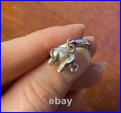 James Avery Rare and Retired Sterling Silver Lucky Elephant Dangle Ring, Sz 4.5