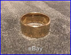 James Avery Refleccion Wedding Band 14K Gold Hammered Ring 11 Grams size 7.5