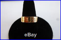 James Avery Refleccion Wedding Band 14K Gold Hammered Ring Size 6 3/4