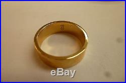 James Avery Refleccion Wedding Band 14K Gold Hammered Ring Size 6 3/4