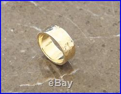 James Avery Refleccion Wedding Band 14K Gold Hammered Ring Small Size
