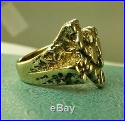 James Avery Retired 14K Texas Nugget Ring Solid Gold Heavy Duty