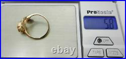 James Avery Retired 14K Yellow Gold Large Rose Ring Size 7.5 RARE LB3247