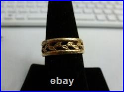 James Avery Retired 14K Yellow Gold Leaf Band Ring Size 9.5 James Avery Retired 14K Yellow Gold Leaf Band Ring Size 9.5