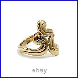 James Avery Retired 14K Yellow Gold Swirl Ring Hallmarked Dynamic Movement