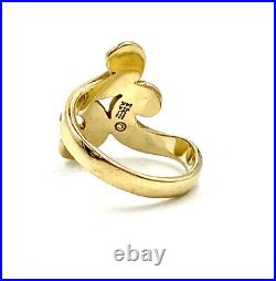 James Avery Retired 14K Yellow Gold Swirl Ring Hallmarked Dynamic Movement