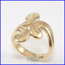 James Avery Retired 14K Yellow Gold Swirl Ring Size 4.5