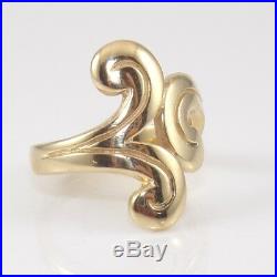 James Avery Retired 14K Yellow Gold Swirl Ring Size 4.5