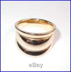 James Avery Retired 14K Yellow Gold Tapered Fluted Stacked Band Ring Size 8
