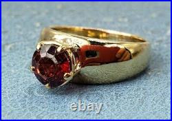 James Avery Retired 14k 1.5ct Garnet Ring Sz7.5 vintage style