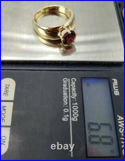 James Avery Retired 14k 1.5ct Garnet Ring Sz7.5 vintage style