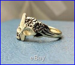 James Avery Retired 14k 1st Generation Butterfly Ring. Old! Solid Gold Sz 7.75