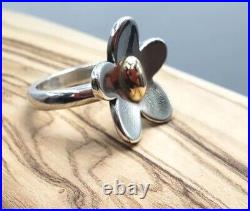 James Avery Retired 14k/. 925 Daisy Ring Sz5.25 Cute And Fun To Wear