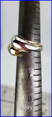 James Avery Retired 14k &. 925 Two Tone Puzzle Ring Sz6 Fun To Wear
