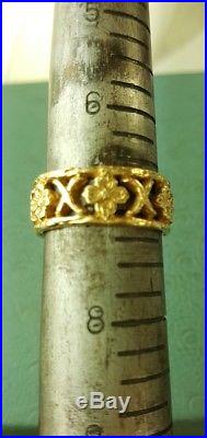James Avery Retired 14k DogWood flower ring Sz7 solid Gold