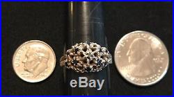 James Avery Retired 14k Gold Eleven Sapphire Daisy Flower Ring Size 7.5-7.75