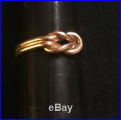 James Avery Retired 14k Gold Lovers Knot Band Ring Size 6.25