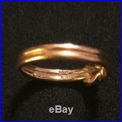 James Avery Retired 14k Gold Lovers Knot Band Ring Size 6.25