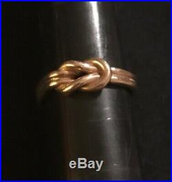 James Avery Retired 14k Gold Lovers Knot Band Ring Size 6.25