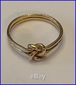 James Avery Retired 14k Gold Lovers Knot Ring Size 6