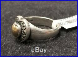 James Avery Retired 14k Gold & Sterling Sterling Heart Of Gold Ring Size 8.75