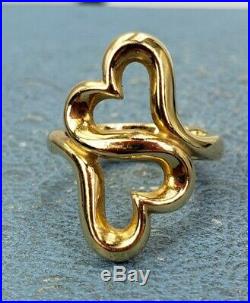 James Avery Retired 14k Heart To Heart Ring Sz4