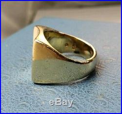 James Avery Retired 14k Heavy Mens Cross Ring Sz10