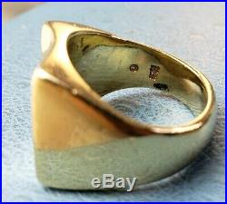 James Avery Retired 14k Heavy Mens Cross Ring Sz10