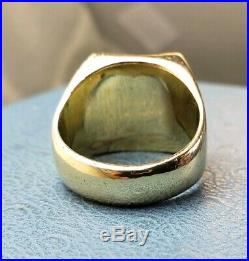 James Avery Retired 14k Heavy Mens Cross Ring Sz10