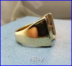 James Avery Retired 14k Heavy Mens Cross Ring Sz10