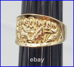 James Avery Retired 14k Last Supper Ring Sz8.5 solid gold super rare