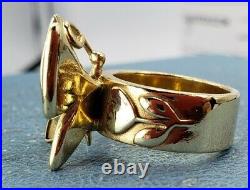 James Avery Retired 14k Mariposa Ring Solid Condition Hot Ticket Item Sz5