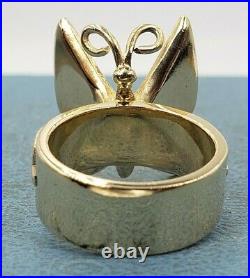 James Avery Retired 14k Mariposa Sz5 Solid Condition