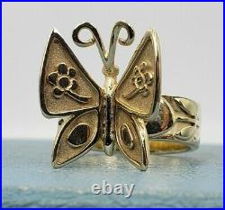James Avery Retired 14k Mariposa Sz8 Heaviest Version In Solid Condition