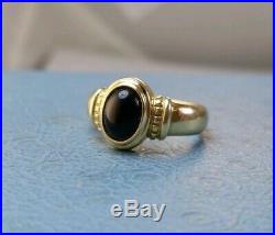 James Avery Retired 14k Onyx Bead Ring Sz6.5